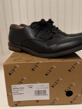 Mix No. 6 Men's Black Leather Derby Shoes
